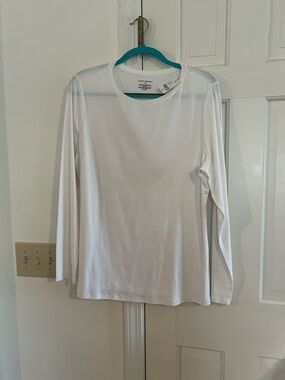 Lane Bryant White Crewneck Long Sleeve T-shirt NWT